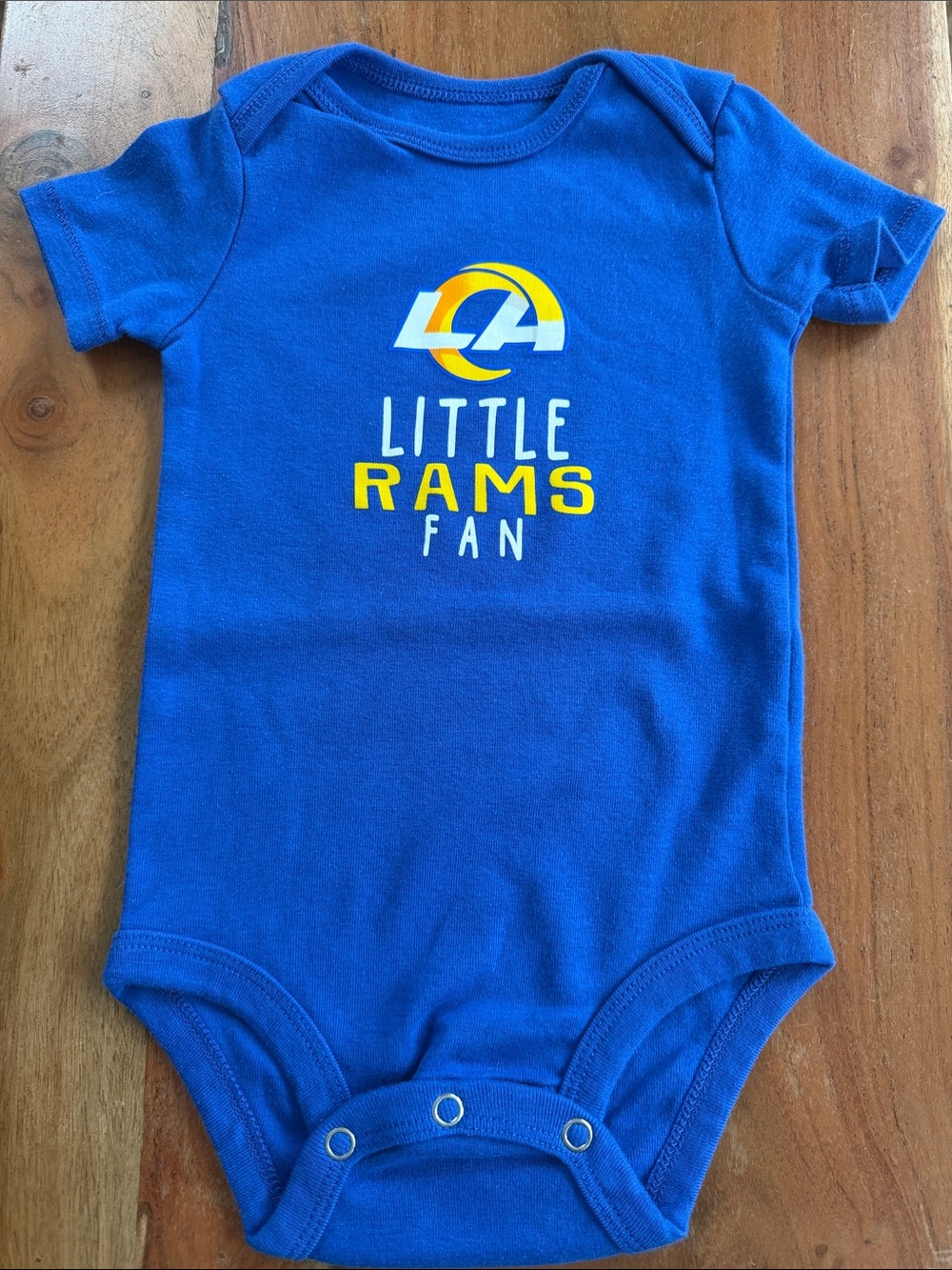 NWOT NFL Los Angeles Rams 'Little Rams Fan' Bodysuit / Onesie
